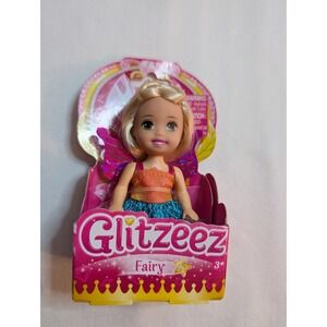 Zuru Glitzeez Fairy Small Doll Blonde Purple Wings Orange Teal Outfit 111017
